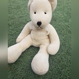 SOLD Teddy Bear Cream Chenille Corduroy Bow from Pier 1 Imports